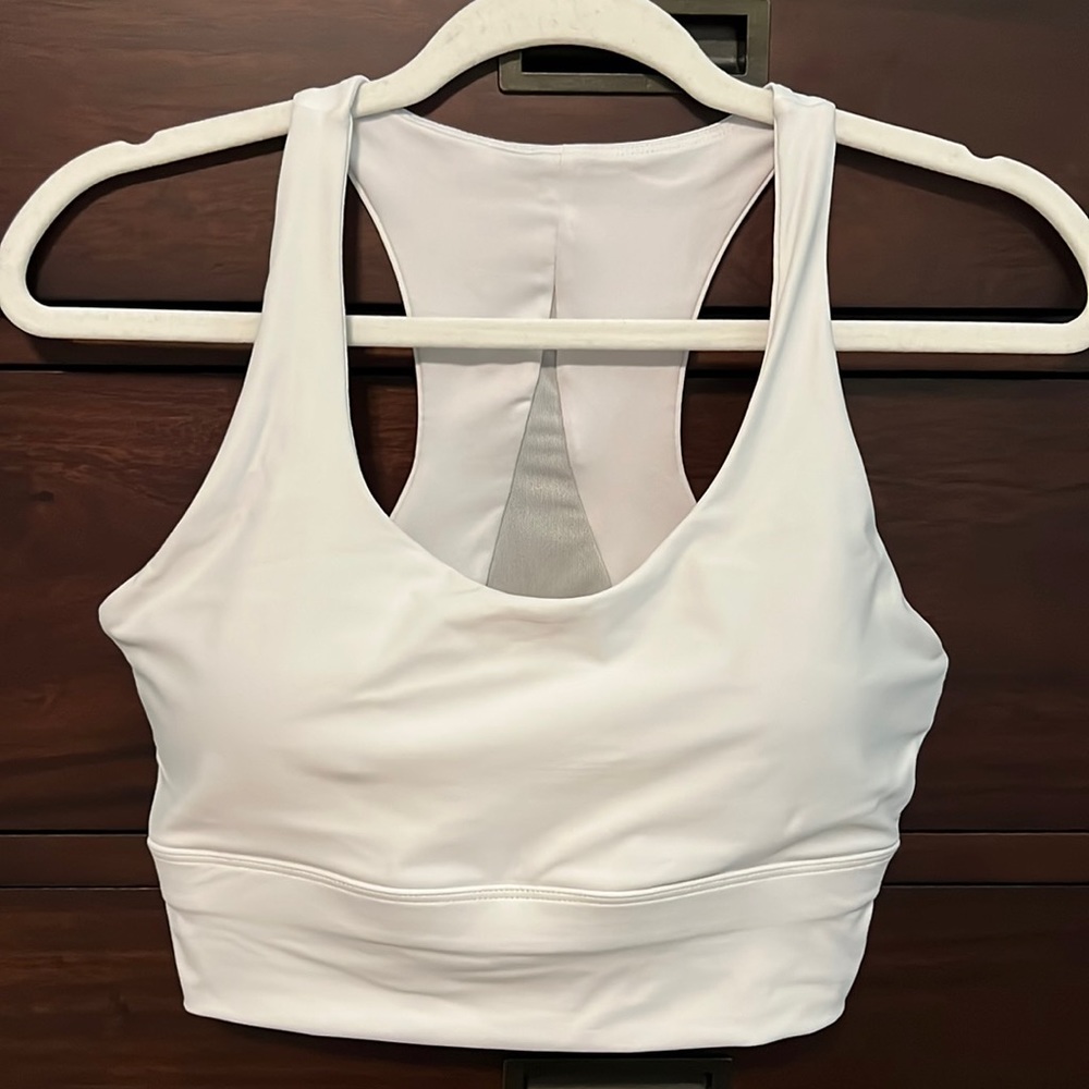 White sports bra